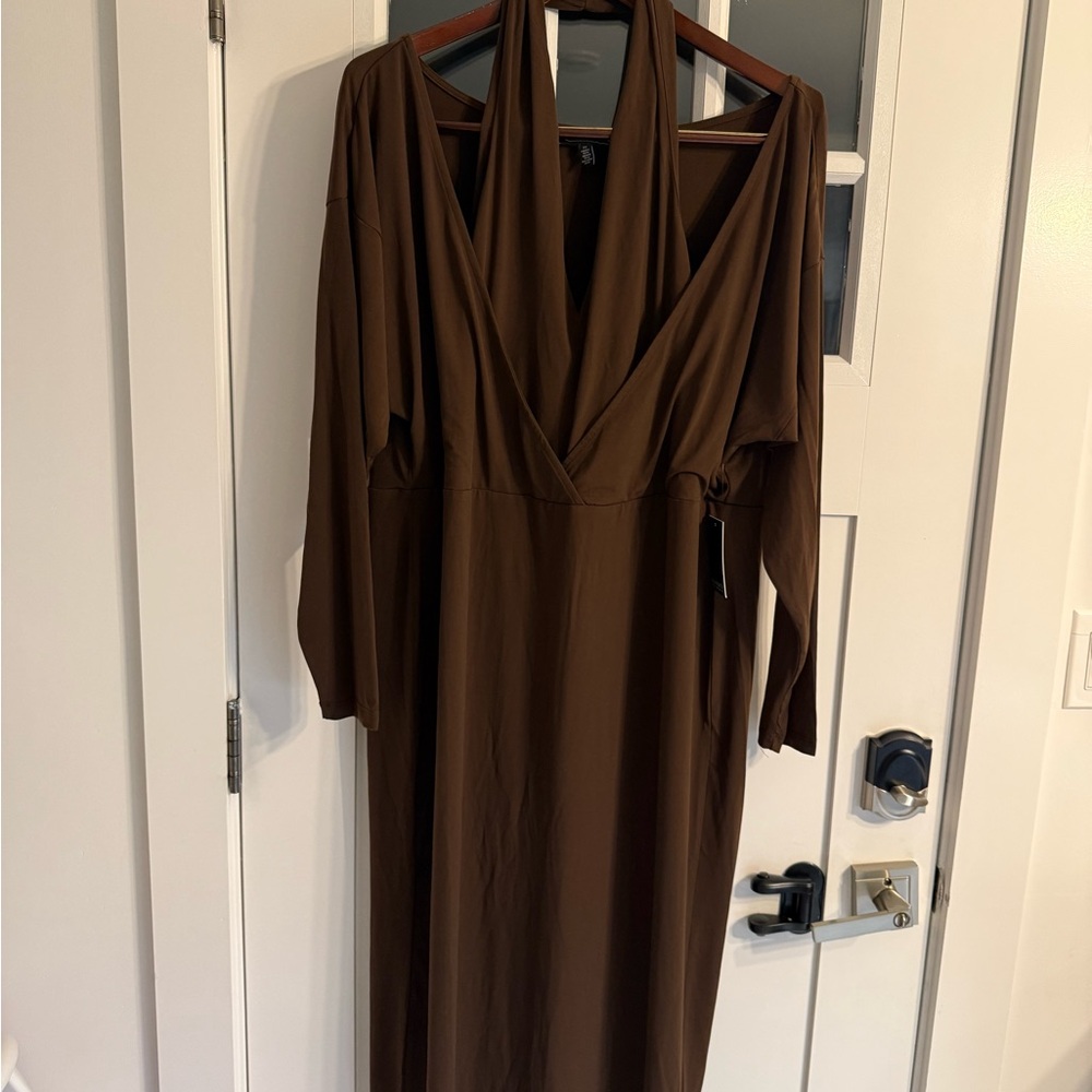 Elegant Brown Women's Dress